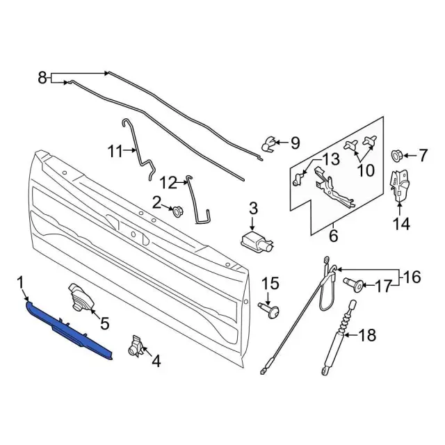 HC3Z-9943400-CC - Tailgate Handle 2017-2022 Ford | Ford Parts Direct