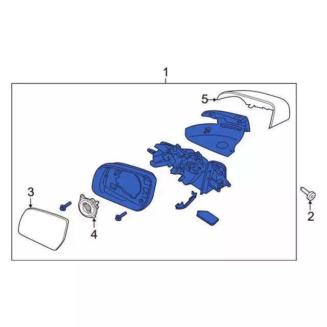 2019-2023 Ford Ranger Front Left Driver's Mirror Assembly