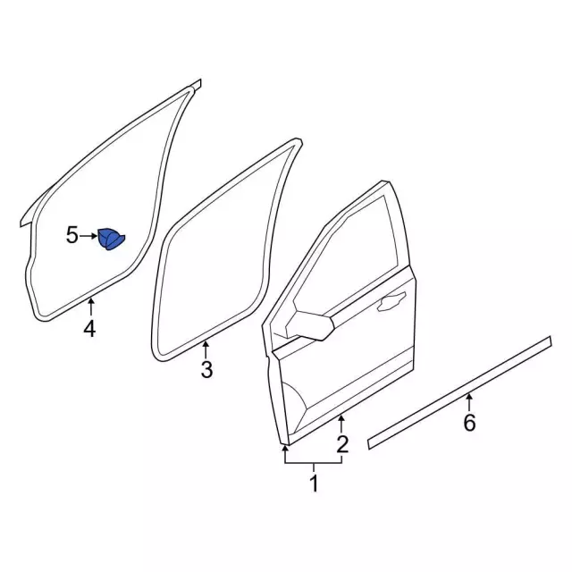 W711858-S300 - Door Weather-Strip Clip - 2007-2021 Ford | Eastgate