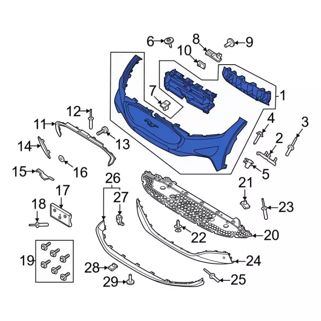 LJ8Z-17D957-ABPTM Bumper Cover lj8z17d957abptm | Fairway Ford OEM