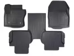 Floor Liner, Tray Style, Black, 5-Piece
