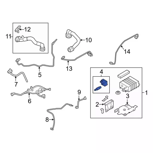GN1Z-9D289-A - Vapor Canister Purge Solenoid 2018-2021 Ford