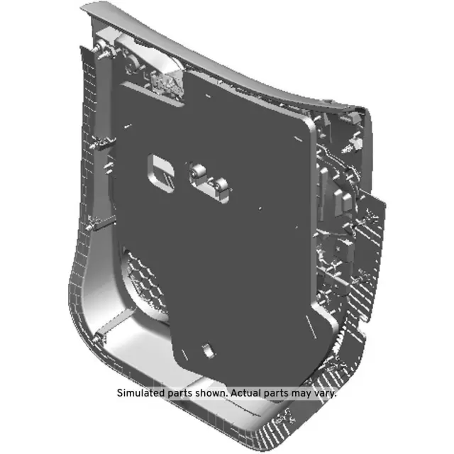 Black Rear Driver Side Door Interior Trim Panel