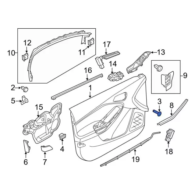 w709816s442 - Ford Door Trim Panel Screw | Levittown Ford Parts