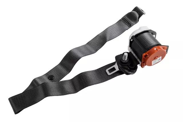 Black Rear Passenger Side Seat Belt with Retractor