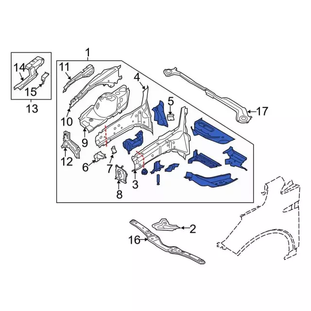 CV6Z-16054-C - Apron/Rail Assembly - 2015-2019 Ford | Eastgate