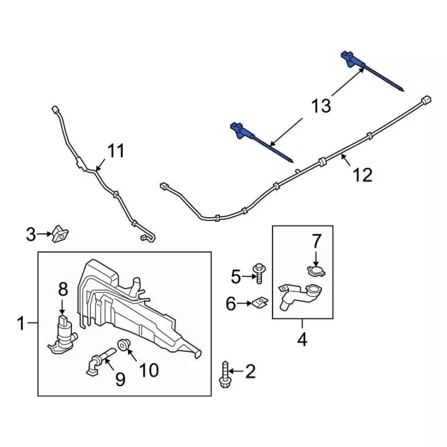 PJ6Z-17603-A - Washer Nozzle - 2023-2025 Ford Escape | Eastgate