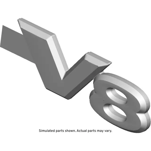 Front Fender V8 Emblem
