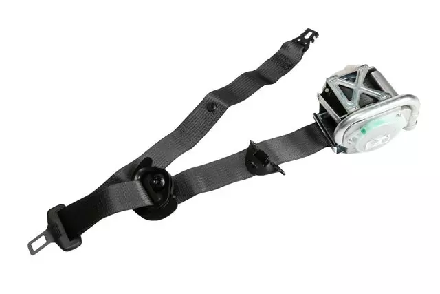 Black Passenger Seat Belt with Retractor and Pre-Tensioner