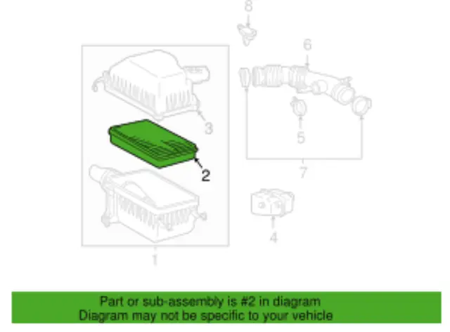 Genuine Toyota Engine Air Filter Element 17801-07010 | Frontier Toyota