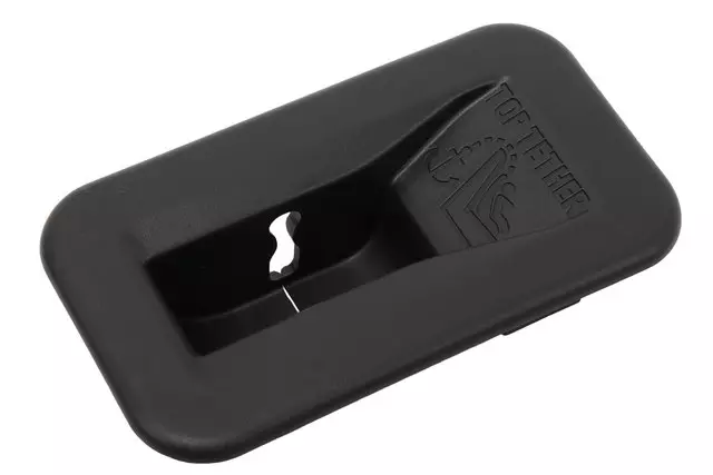 Jet Black Child Seat Top Strap Bracket Access Hole Bezel