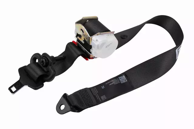 Jet Black Rear Passenger Side Seat Belt with Retractor