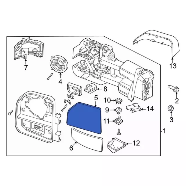 Genuine Ford Mirror Glass PC3Z-17K707-J