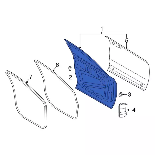 ザル LJ6Z-7820125-C - Door Shell - 2020-2025 Ford Escape