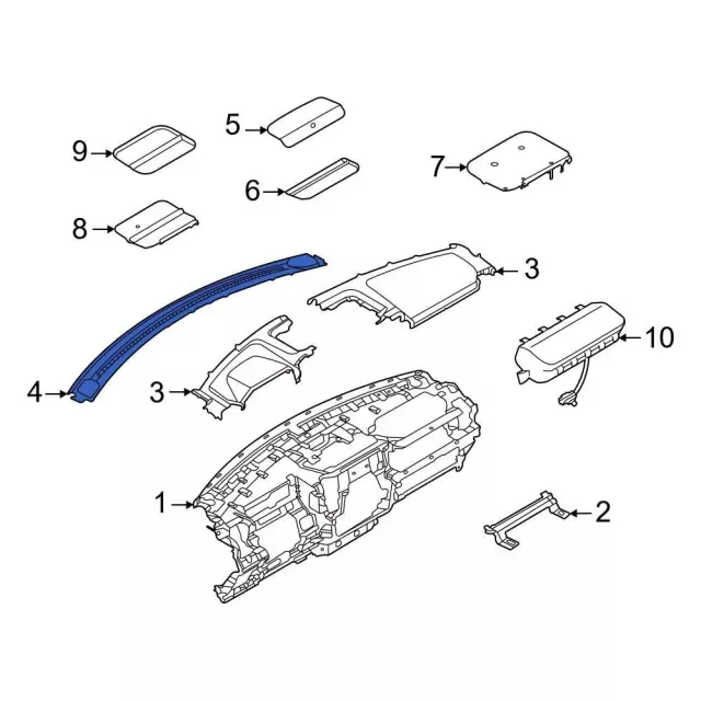 ML3Z-15044E82-BB - Defroster Grille 2021-2025 Ford | Ford Parts Direct