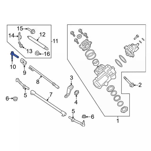 2023  2026 Ford Steering Tie Rod End PC3Z3A131H