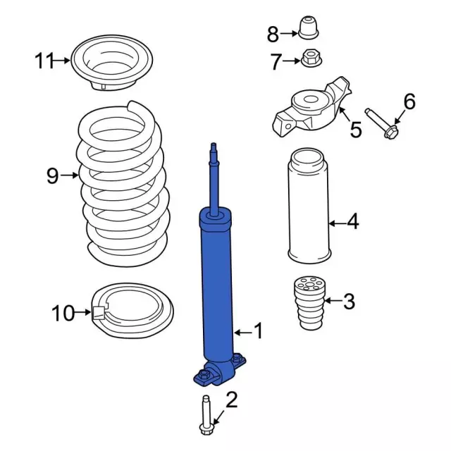 2019-2021 Ford Edge Shock Absorber Assembly K2GZ-18125-Z