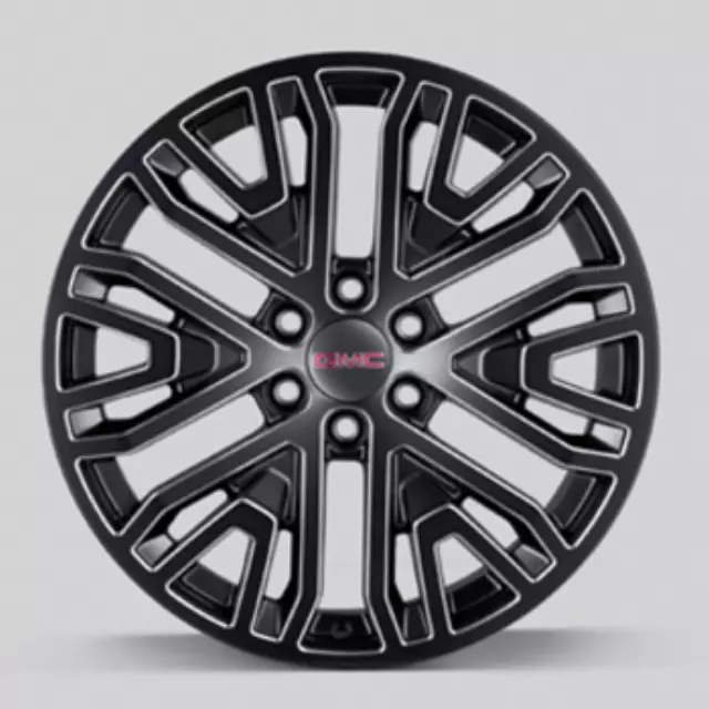 84799390 - : 2019-2023 GMC Chevrolet 22 Inch Wheel 6 Split Spoke Low Gloss Black for Chevrolet: Silverado 1500, Silverado 1500 LTD, Suburban, Tahoe | GMC: Sierra 1500, Yukon Image