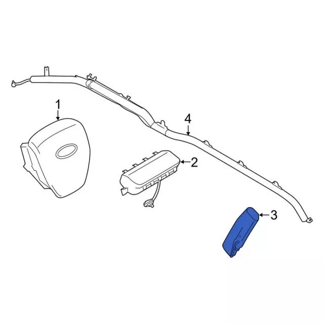 Side Impact Inflator Module - Passenger Side (RH) JL3Z-78611D10-A