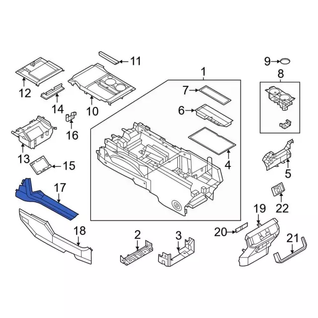 ml3z1504608ck - Ford Console Trim Panel | Levittown Ford Parts