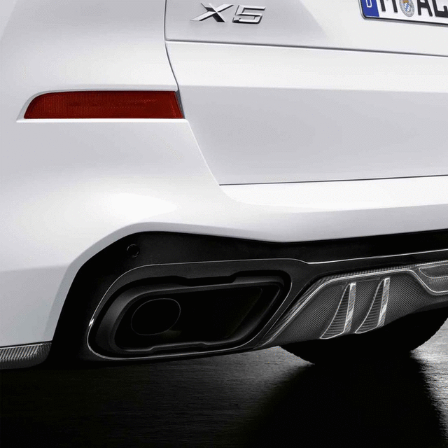 18302464503 - : M Performance Matt Black Tailpipe Trims for BMW: X6, X7 Image