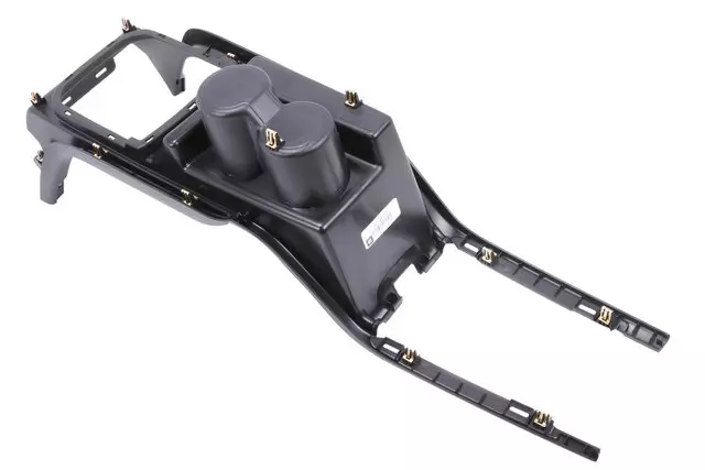 Jet Black Front Floor Console Cup Holder Opening Trim Plate