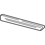 OEM NEW Ford 01-03 F150 Passenger Side Body Side Molding Genuine Yl3Z1625532Aptm