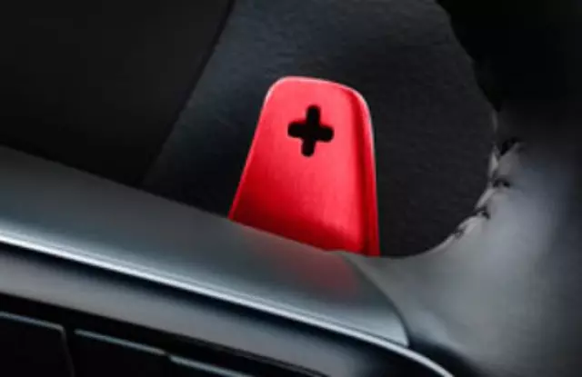 Gearshift Paddles, Aluminum, Red
