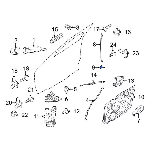 8s4z5421952a - Ford Door Lock Rod Clip | Levittown Ford Parts