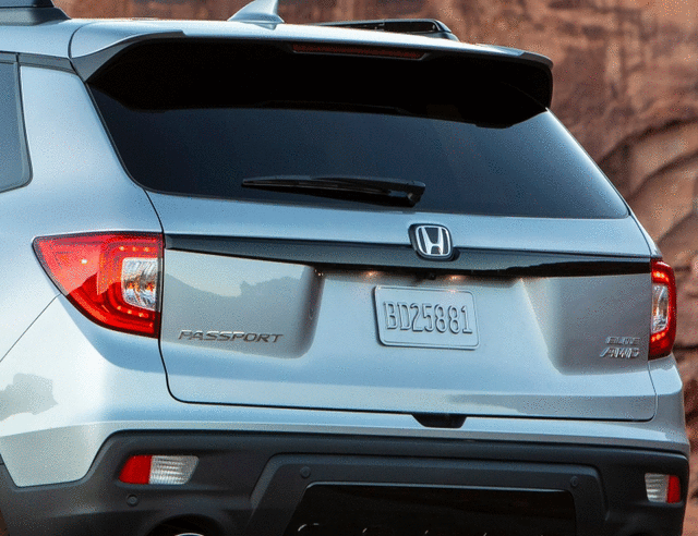 2019-2023 Honda Passport Rear Garnish Rear License Tailgate Trim Gloss Black