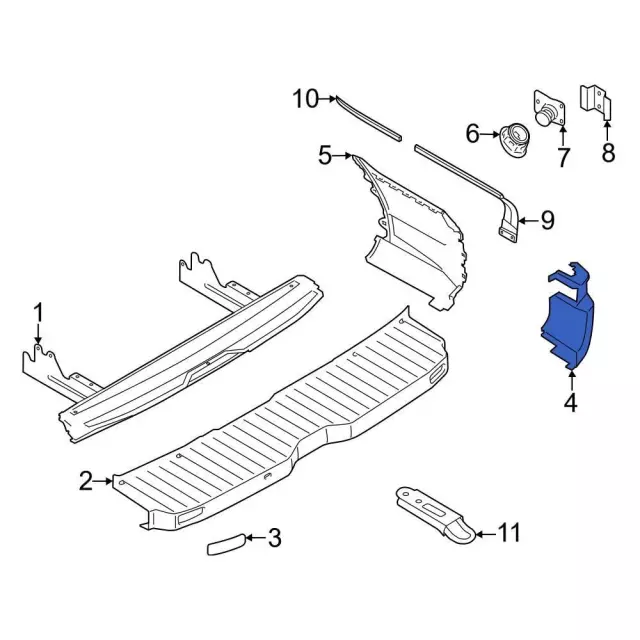LK4Z-17F774-FD - Bumper Corner Cover 2020-2026 Ford | Ford Parts