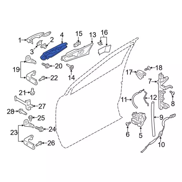 2013-2024 Ford Handle Base ES7Z-5426684-Y | OEM Parts Online