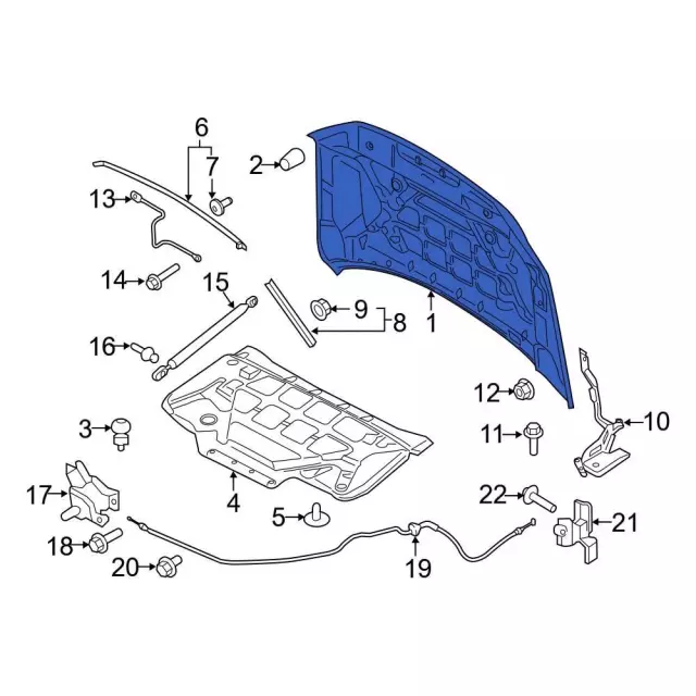 ML3Z-16612-D - Hood Panel 2021-2025 Ford F-150 | Ford Parts Direct