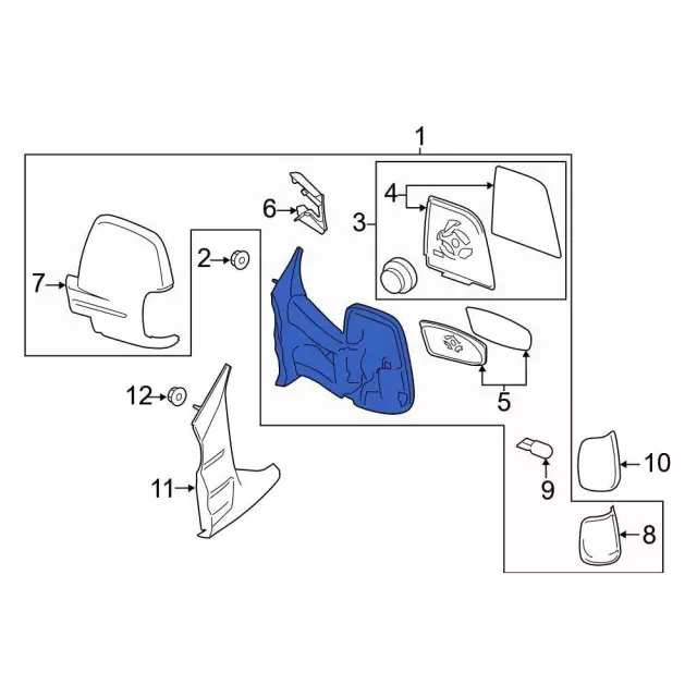2020-2023 Ford Mirror Assembly LK4Z-17682-GB | OEM Parts Online 