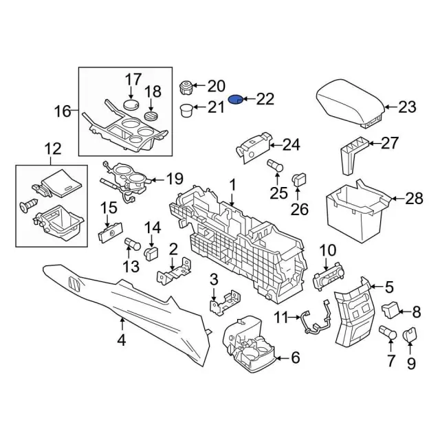8A8Z-7413562-AC - Cup Holder Insert 2009-2019 Ford | Ford Parts Direct