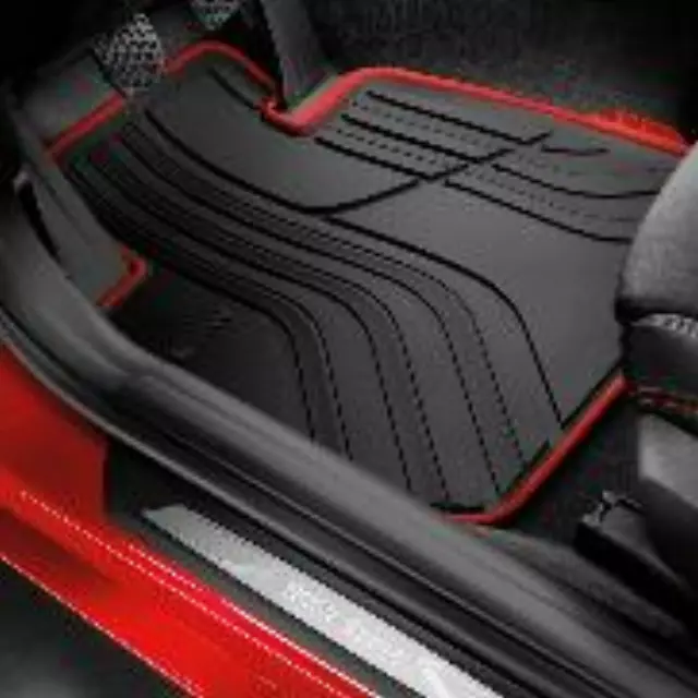 51472348158 - Interior: 2014-2020 BMW All Weather Floor Mats Basic Line Black for BMW: 428i, 428i xDrive, 430i, 430i xDrive, 435i, 435i xDrive, 440i, 440i xDrive Image