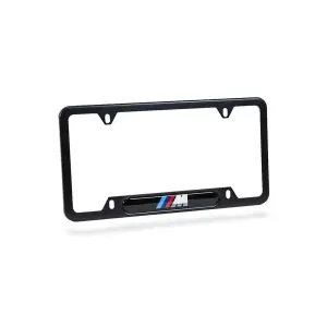 M Logo License Plate Frame - BLACK