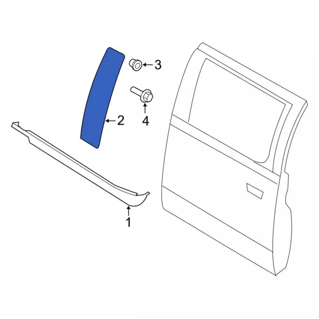 FL3Z-1520555-SG - Molding Door Outside Ford Parts Direct