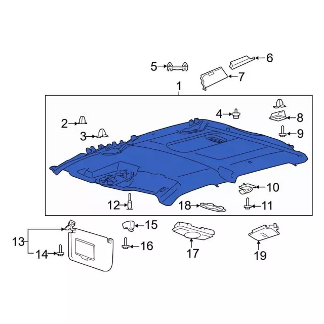 2020-2022 Ford Headliner LC3Z-2651944-BC | OEM Parts Online