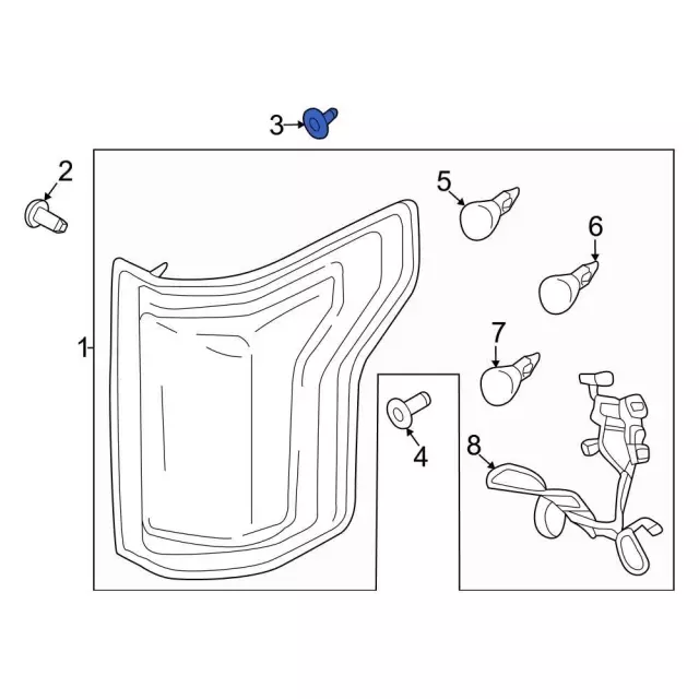 Tail Lamp Retainer W718369-S300 | FordPartsOnSale.com