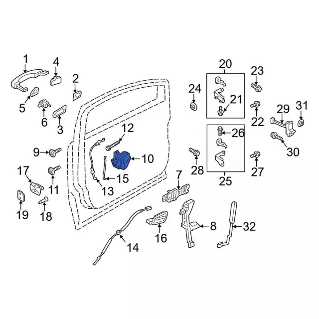 bf6z5421812d - Ford Door Lock Actuator Motor | Levittown Ford Parts