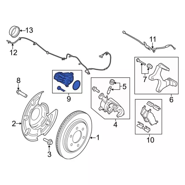 2018-2025 Ford Parking Brake Actuator jl3z2b712c