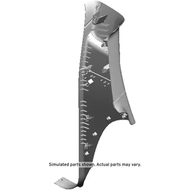 Light Cashmere Driver Side Body Lock Pillar Garnish Molding