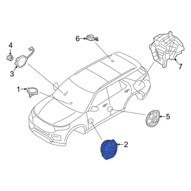 LB5Z-18808-BB - Front Dr Speaker 2020-2025 Ford | Ford Parts Direct