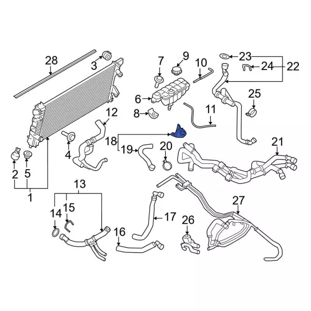 ML3Z-18D473-G - Drive Motor Inverter Cooler Water Pump - 2021-2026