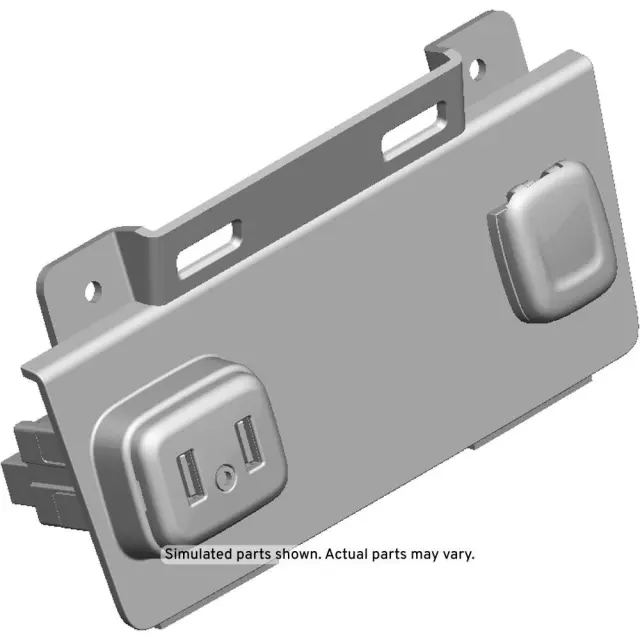 Black Front Floor Console Accessory Trim Plate