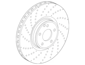 Benz Left Disc Brake Rotor 222-421-13-00