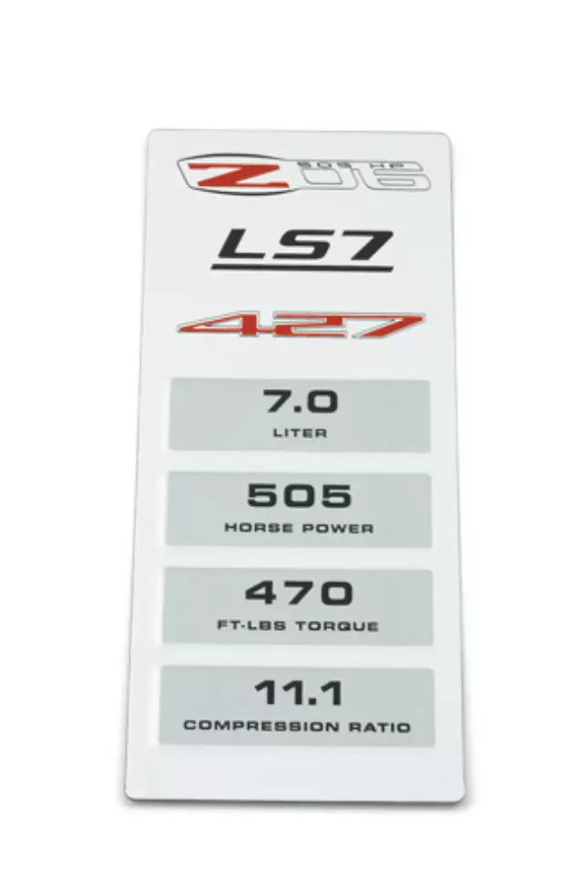 Engine Performance Data Plate