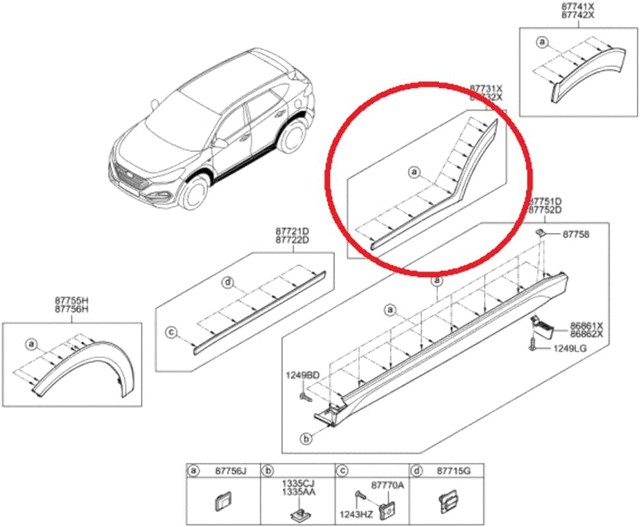 Garnish Assembly Rear Dr Side Left-Hand