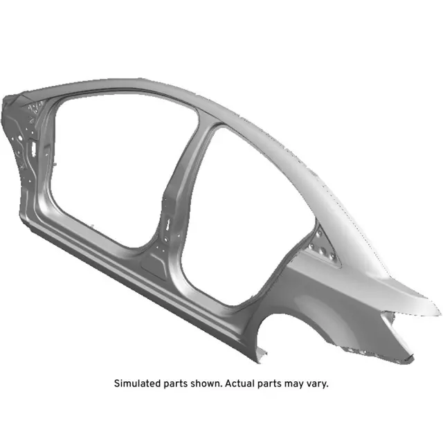 Driver Side Outer Body Side Panel with Reinforcement, Plate, and Brackets
